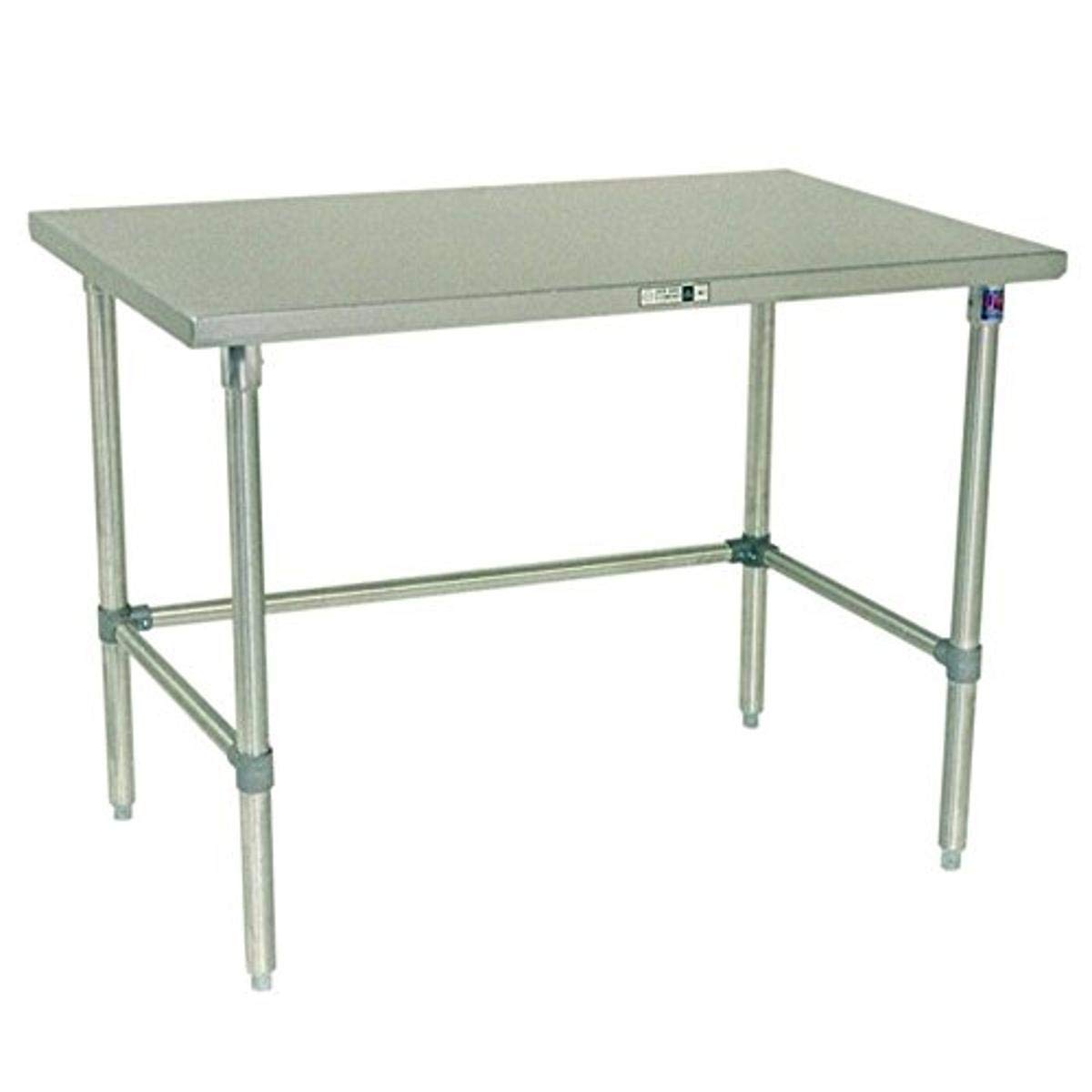 John Boos ST6-2436GBK 16 Gauge Stainless Steel Work Table with Galvanized Base and Bracing, 36" x 24"