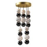 Kuzco MP321805NB ONYX 5 HEAD 15" MULTI-PENDANT NATURAL BRASS 144" WIRE 120V TRIAC/ELV LED 3000K 90CRI 45W