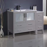 Fresca FCB62-3612WH-I Fresca Torino 48" White Modern Bathroom Cabinets w/ Integrated Sink