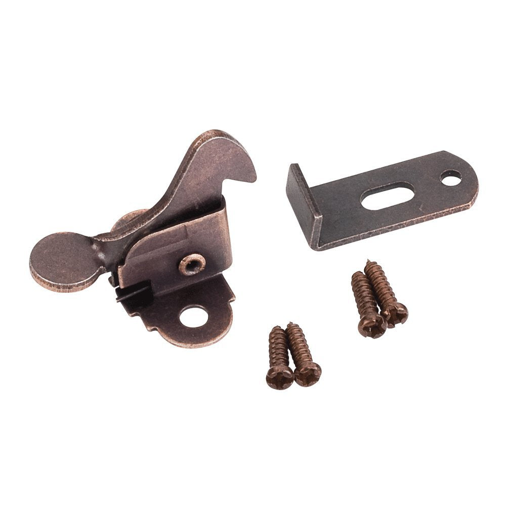 Hardware Resources EC01-DBAC Dark Brushed Antique Copper Elbow Catch Polybagged with Screws