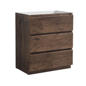 Fresca FCB9330RW Fresca Lazzaro 30" Rosewood Free Standing Modern Bathroom Cabinet