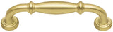 Jeffrey Alexander 658-96BG 96 mm Center-to-Center Brushed Gold Tiffany Cabinet Pull