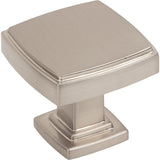 Jeffrey Alexander 141SN 1-1/4" Overall Length Satin Nickel Square Renzo Cabinet Knob