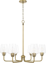 Capital Lighting 442261AD-512 Miller 6 Light Chandelier Aged Brass