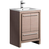 Fresca FCB8125GO-I Fresca Allier 24" Gray Oak Modern Bathroom Cabinet w/ Sink