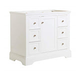 Fresca FCB2440WHM Fresca Windsor 40" Matte White Traditional Bathroom Cabinet