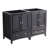 Fresca FCB20-2424ES Fresca Oxford 48" Espresso Traditional Double Sink Bathroom Cabinets