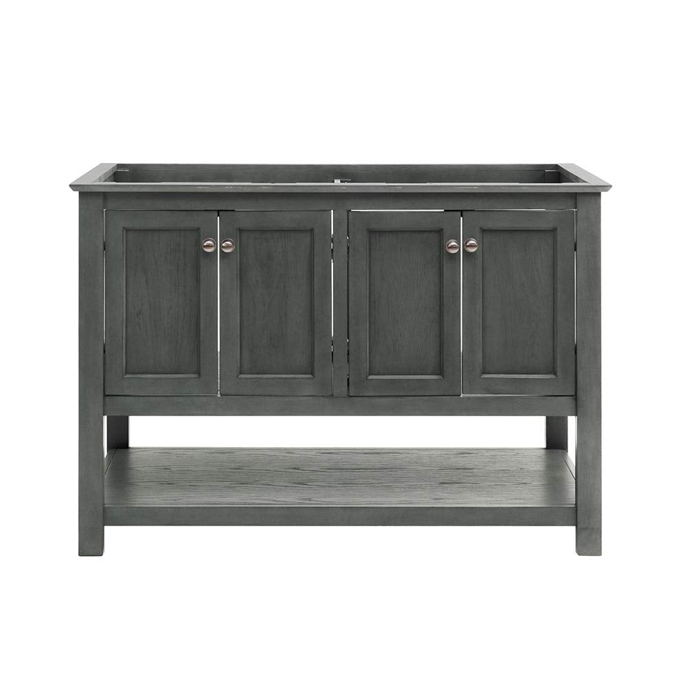 Fresca FCB2348VG-D Fresca Manchester Regal 48" Gray Wood Veneer Traditional Double Sink Bathroom Cabinet