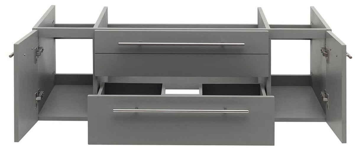 Fresca FCB6148GR-UNS Fresca Lucera 48" Gray Wall Hung Undermount Sink Modern Bathroom Cabinet