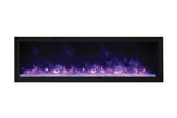 Amantii BI-72-DEEP-XT Panorama Deep & Xtra Tall Full View Smart Electric  - 72" Indoor /Outdoor WiFi Enabled  Fireplace, featuring a MultiFunction Remote, Multi Speed Flame Motor, Glass Media & a Black Trim