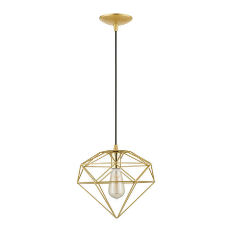 Knox 1 Light Pendant in Soft Gold with Polished Brass (49152-33)