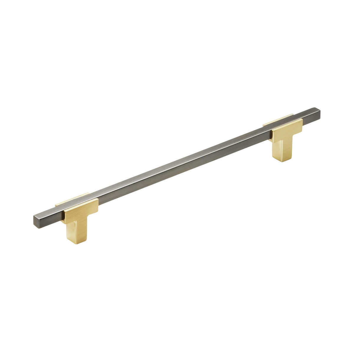 Amerock Cabinet Pull Brushed Gold/Black Chrome 7-9/16 inch (192 mm) Center to Center Urbanite 1 Pack Drawer Pull Drawer Handle Cabinet Hardware