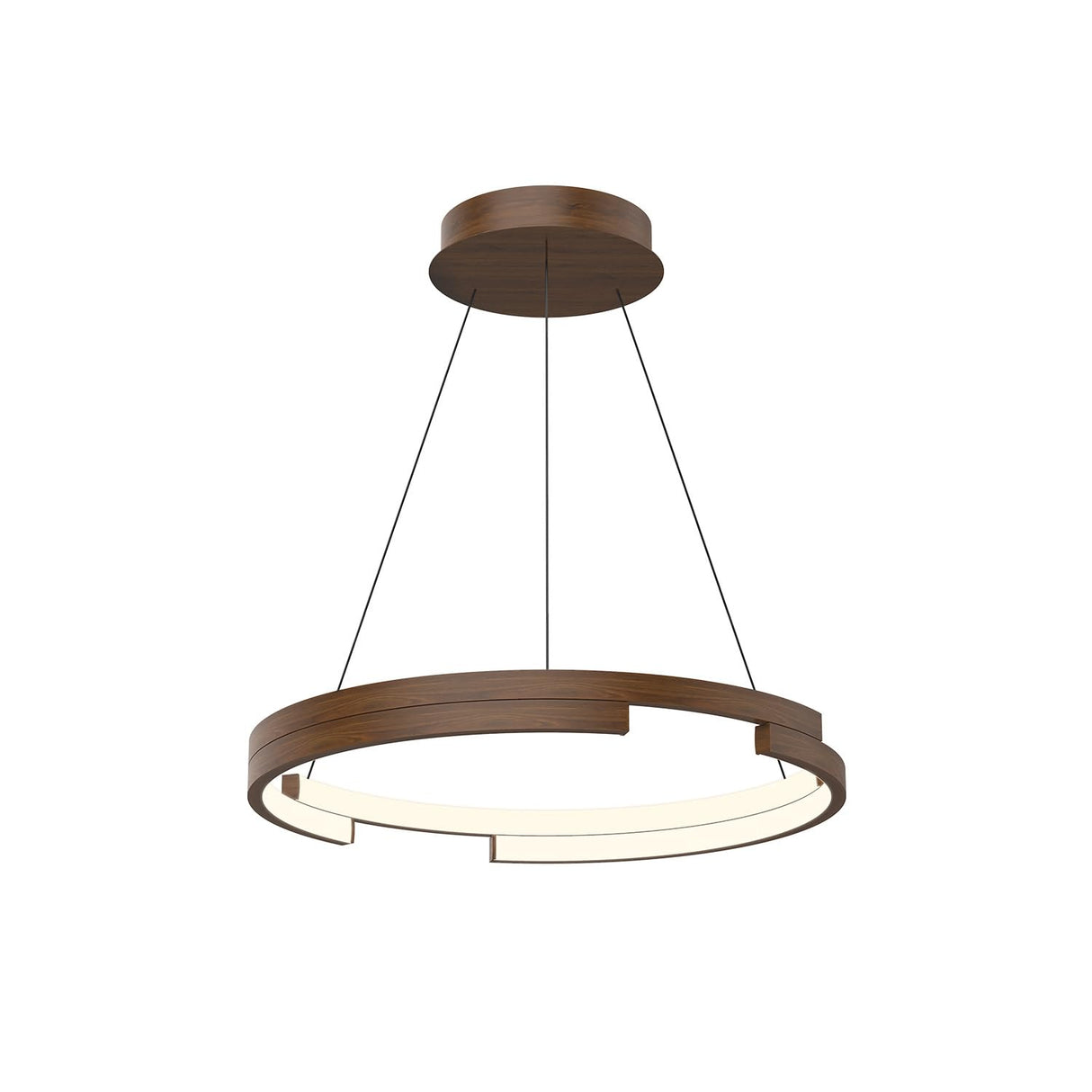 Kuzco PD52719-WT ANELLO MINOR 19" PENDANT WALNUT 46W 120VAC WITH LED DRIVER 3000K 90CRI