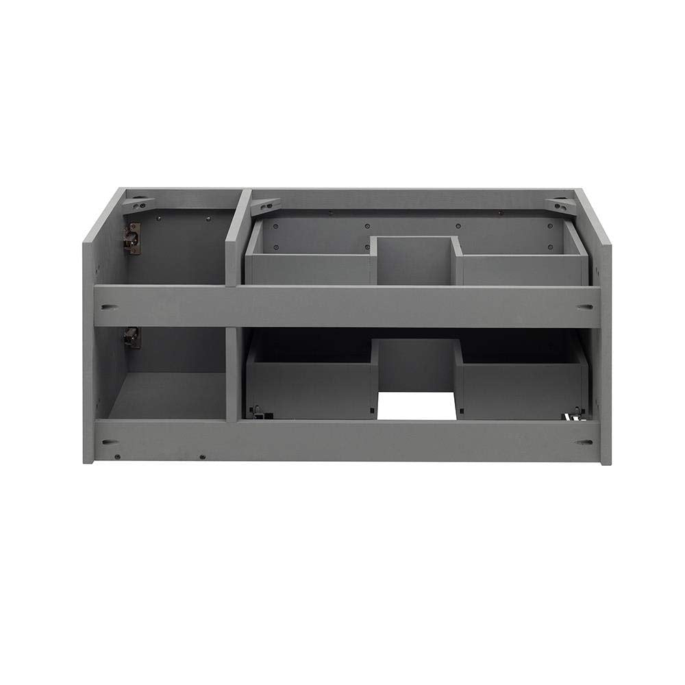 Fresca FCB6136GR-VSL-L Fresca Lucera 36" Gray Wall Hung Vessel Sink Modern Bathroom Cabinet - Left Version