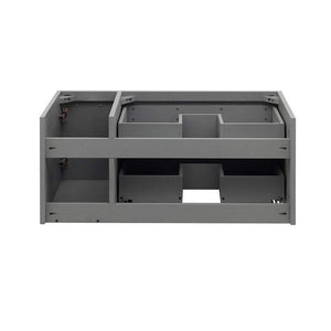 Fresca FCB6136GR-VSL-L Fresca Lucera 36" Gray Wall Hung Vessel Sink Modern Bathroom Cabinet - Left Version