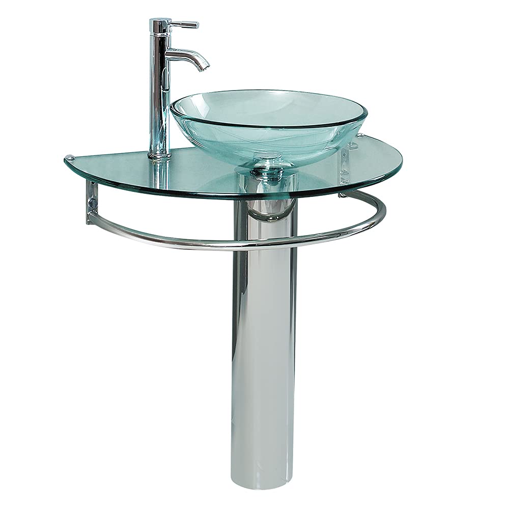 Fresca CMB1060-V Fresca Attrazione 30" Modern Glass Bathroom Pedestal