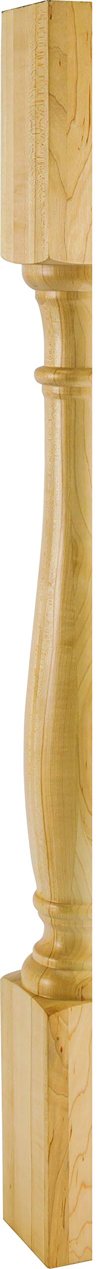 Hardware Resources P1-6-42-HMP 6" W x 6" D x 42" H Hard Maple Turned Post