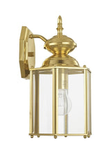Livex Lighting 2007-01 Outdoor Wall Lantern with Clear Beveled Glass Shades, Antique Brass