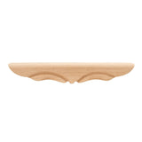 Hardware Resources PFM1-RW 11-3/8" W x 1-3/4" D x 1-11/16" H Rubberwood Middle Rounded Pedestal Foot