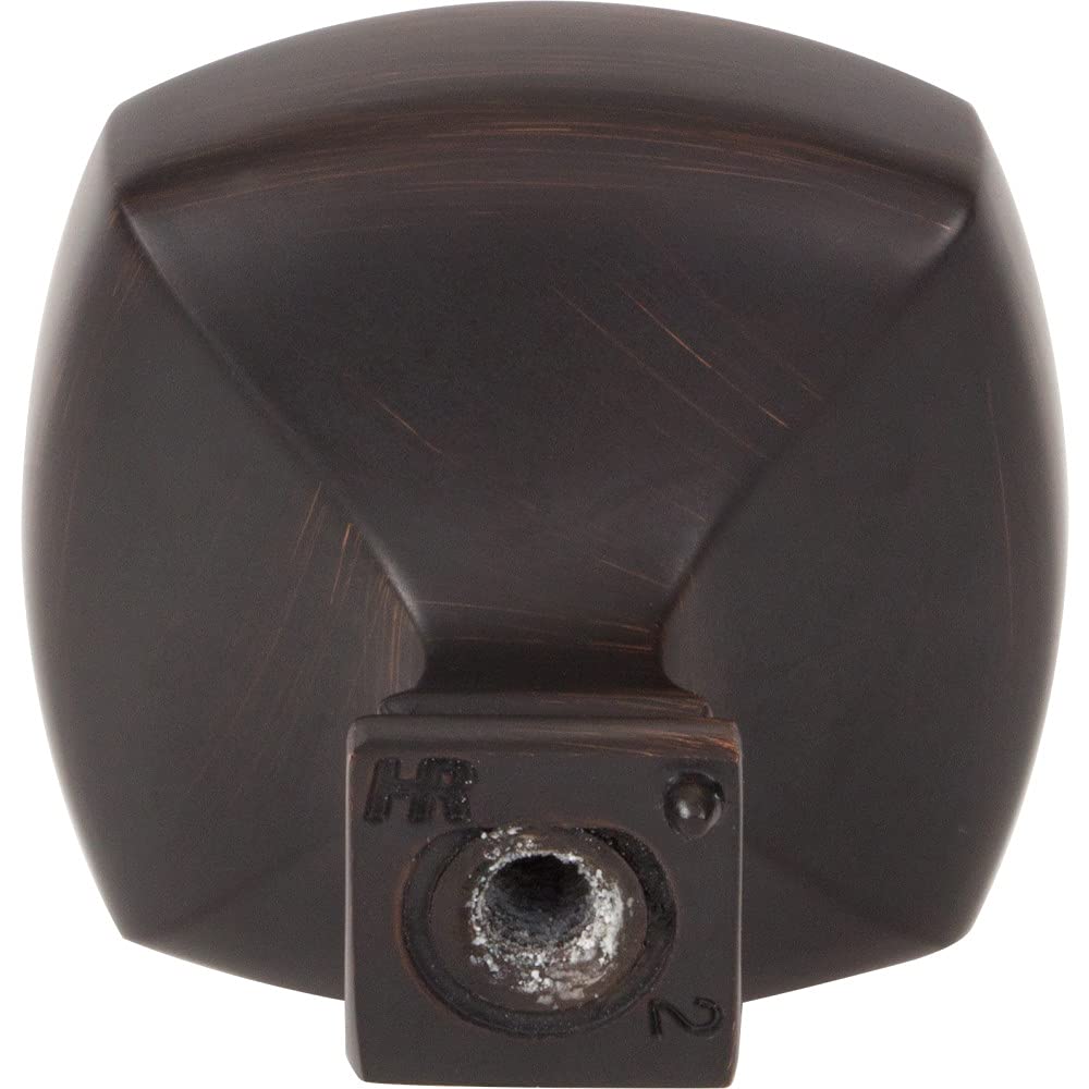 Jeffrey Alexander 278L-DBAC 1-3/8" Overall Length Brushed Oil Rubbed Bronze Square Audrey Cabinet Knob