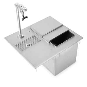 John Boos PB-DIIBWS2118-P Drop-in Ice & Water Unit 21"W x 18"D 13"H with Glass Filler