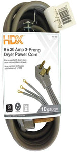 6 ft. 10/3 3-Wire Dryer Cord