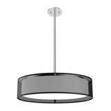 Kuzco PD7920-BOR DALTON PENDANT 20" BLACK ORGANZA SHADE 30W 3000K 90CRI CADJA BN ROD