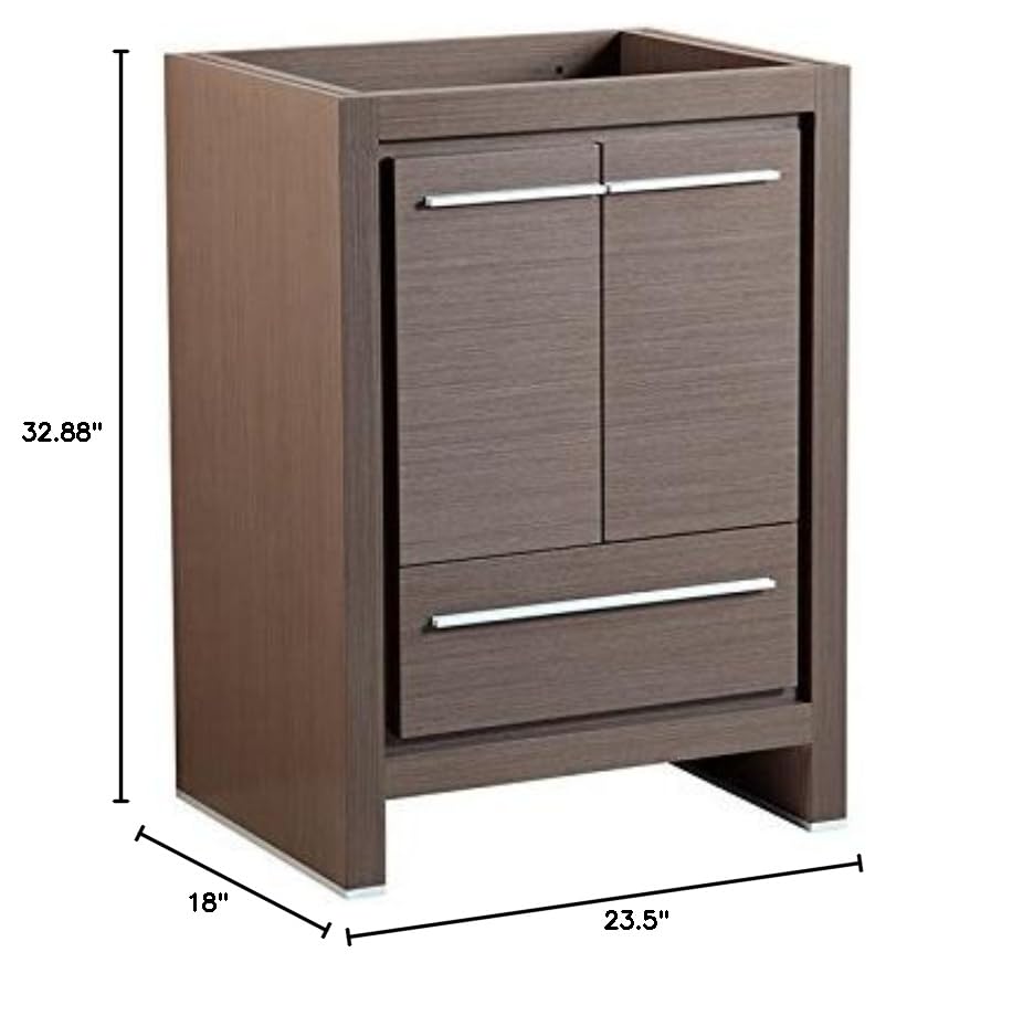 Fresca FCB8125GO Fresca Allier 24" Gray Oak Modern Bathroom Cabinet