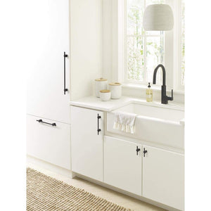 Amerock Cabinet Pull Matte Black 5-1/16 inch (128 mm) Center to Center Transcendent 1 Pack Drawer Pull Drawer Handle Cabinet Hardware