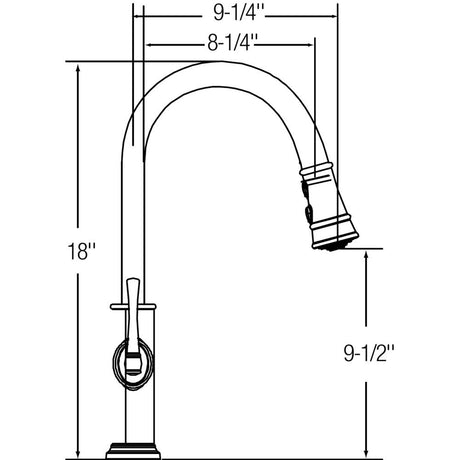 Elkay Explore LKEC2031CR Single Hole Kitchen Faucet with Pull-down Spray and Forward Only Lever Handle, Chrome