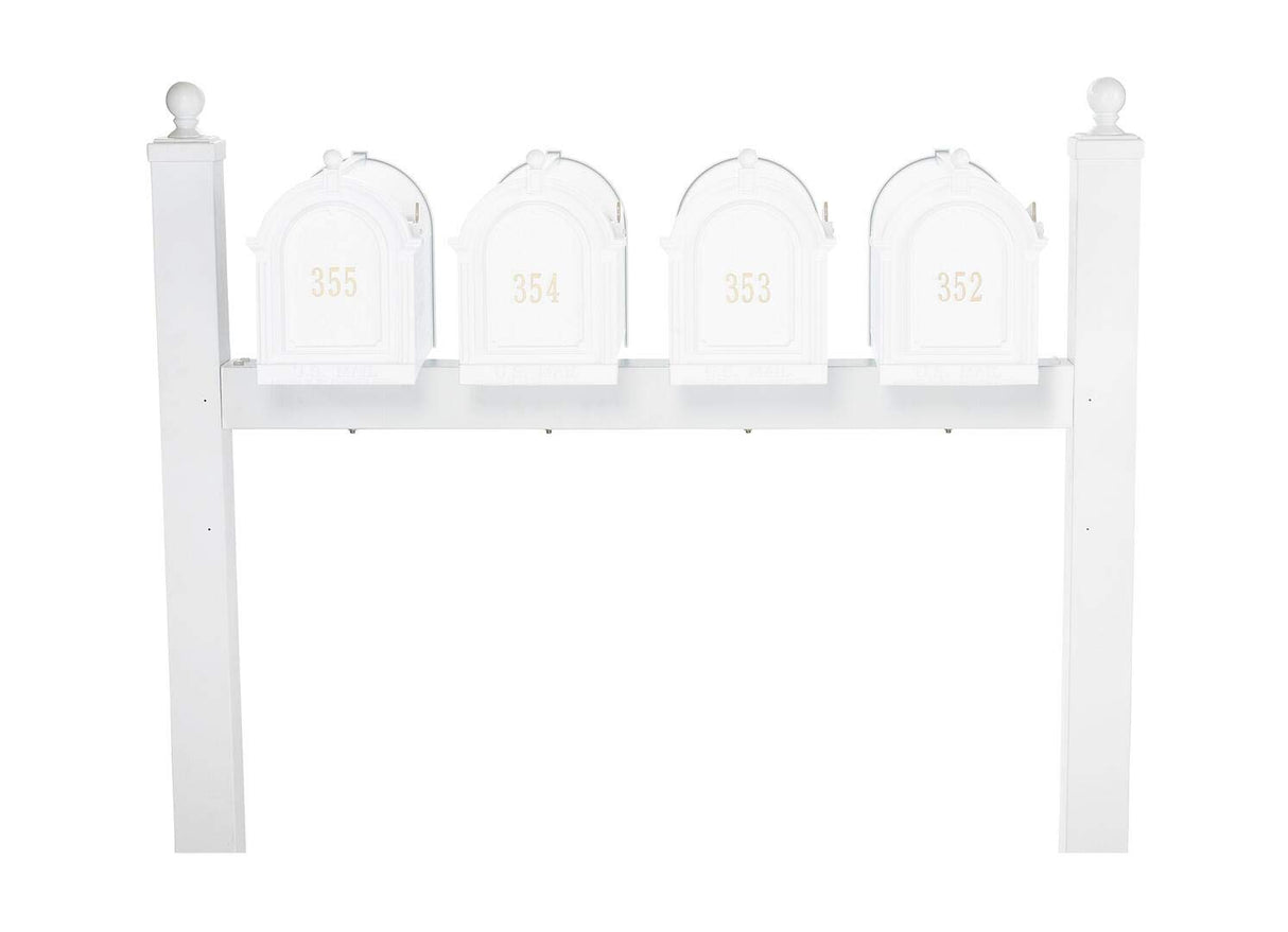 Whitehall 16026 - Quad Mailbox Post - White