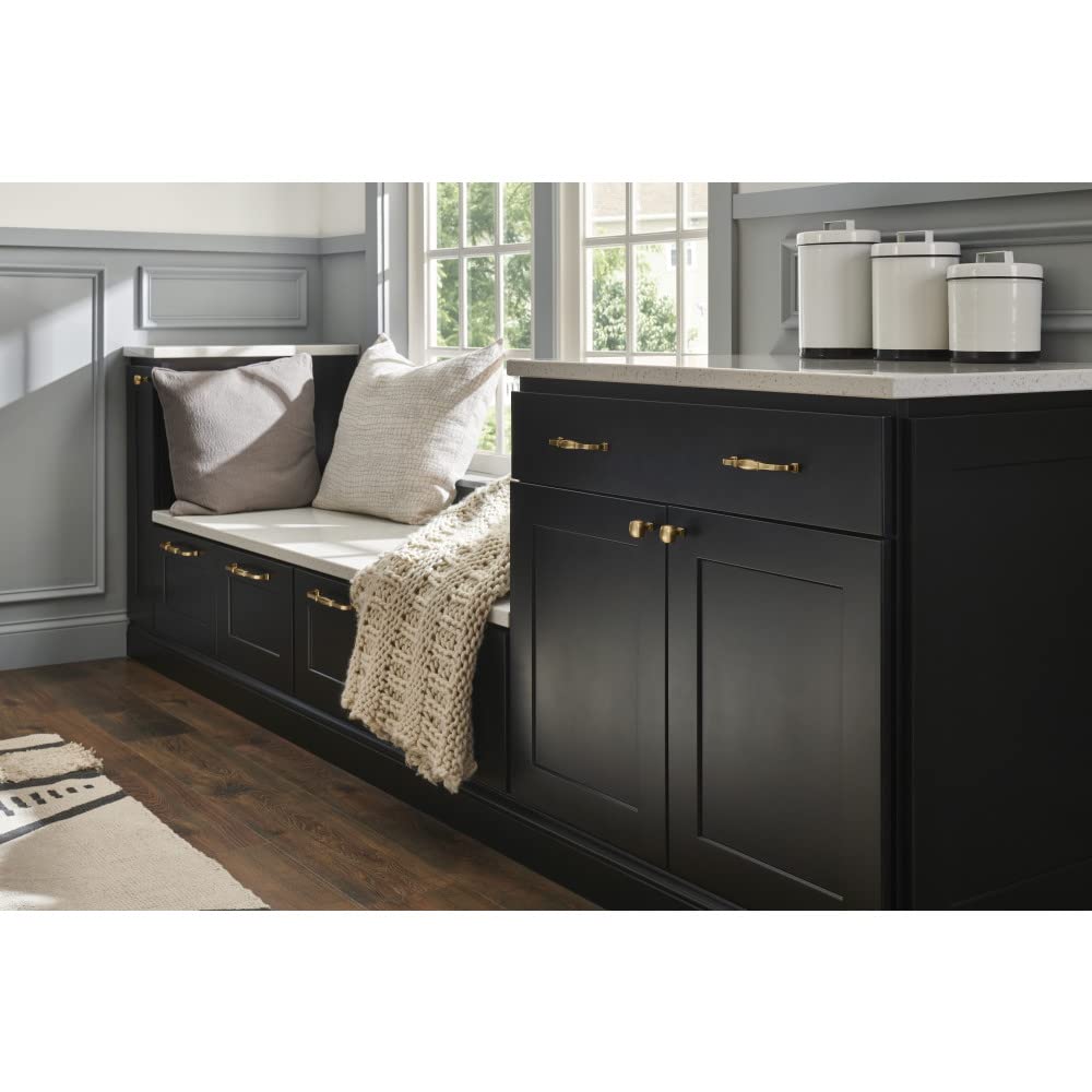 Jeffrey Alexander 278L-SBZ 1-3/8" Overall Length Satin Bronze Square Audrey Cabinet Knob