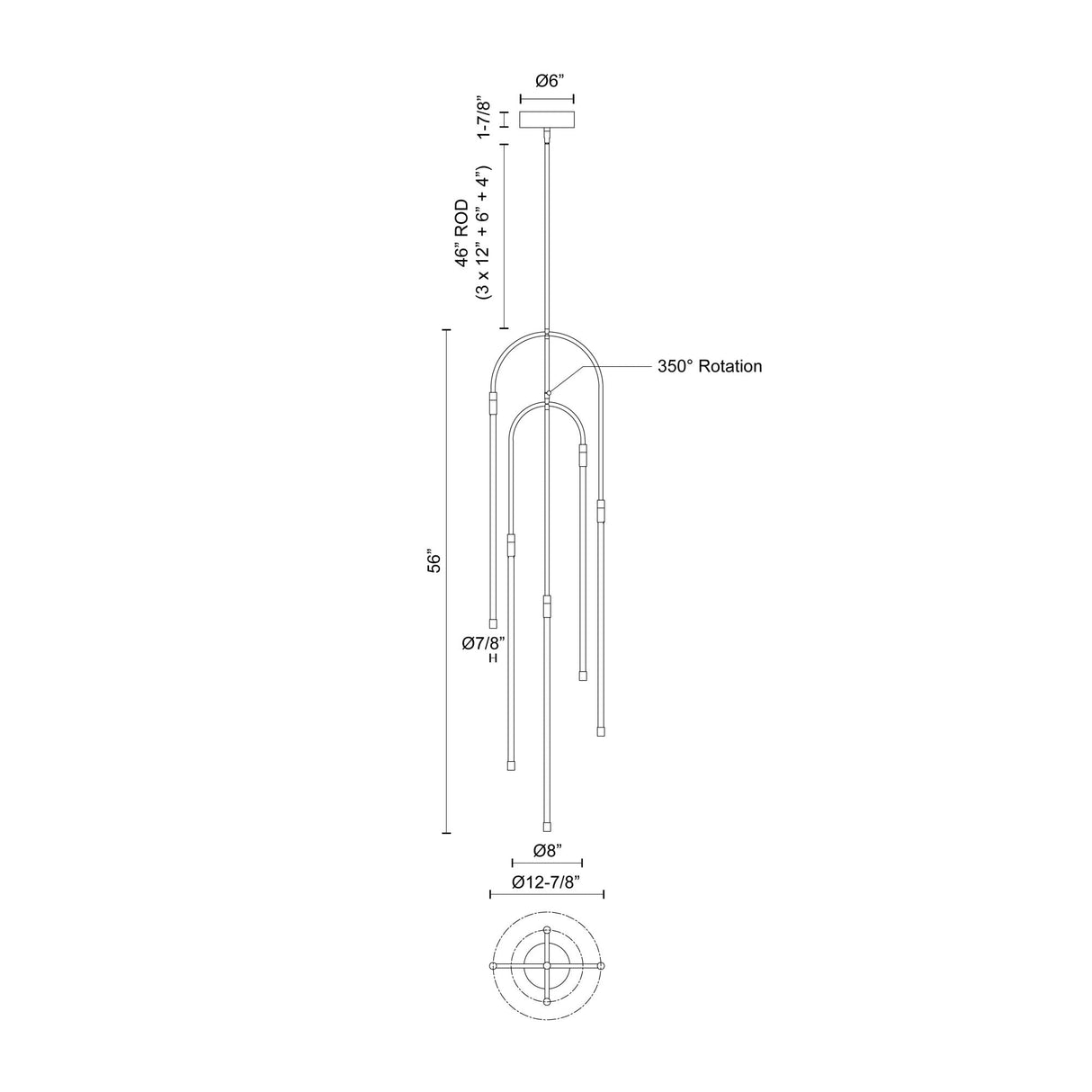 Alora PD317005UB HONOUR LED PENDANT URBAN BRONZE 50W 120VAC WITH LED DRIVER 2700K 90CRI