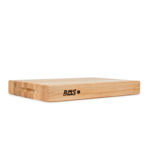 John Boos RA01 Maple Wood Cutting Board for Kitchen Prep 18 Inches x 12 Inches, 2.25 Thick Reversible End Grain Rectangular Charcuterie Block 18X12X2.25 MPL-EDGE GR-REV-GRIPS-