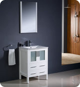Fresca FCB6224WH Fresca Torino 24" White Modern Bathroom Cabinet