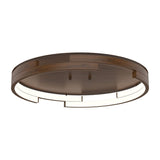 Kuzco FM52719-WT ANELLO MINOR 19" FLUSH MOUNT WALNUT 46W 120VAC WITH LED DRIVER 3000K 90CRI