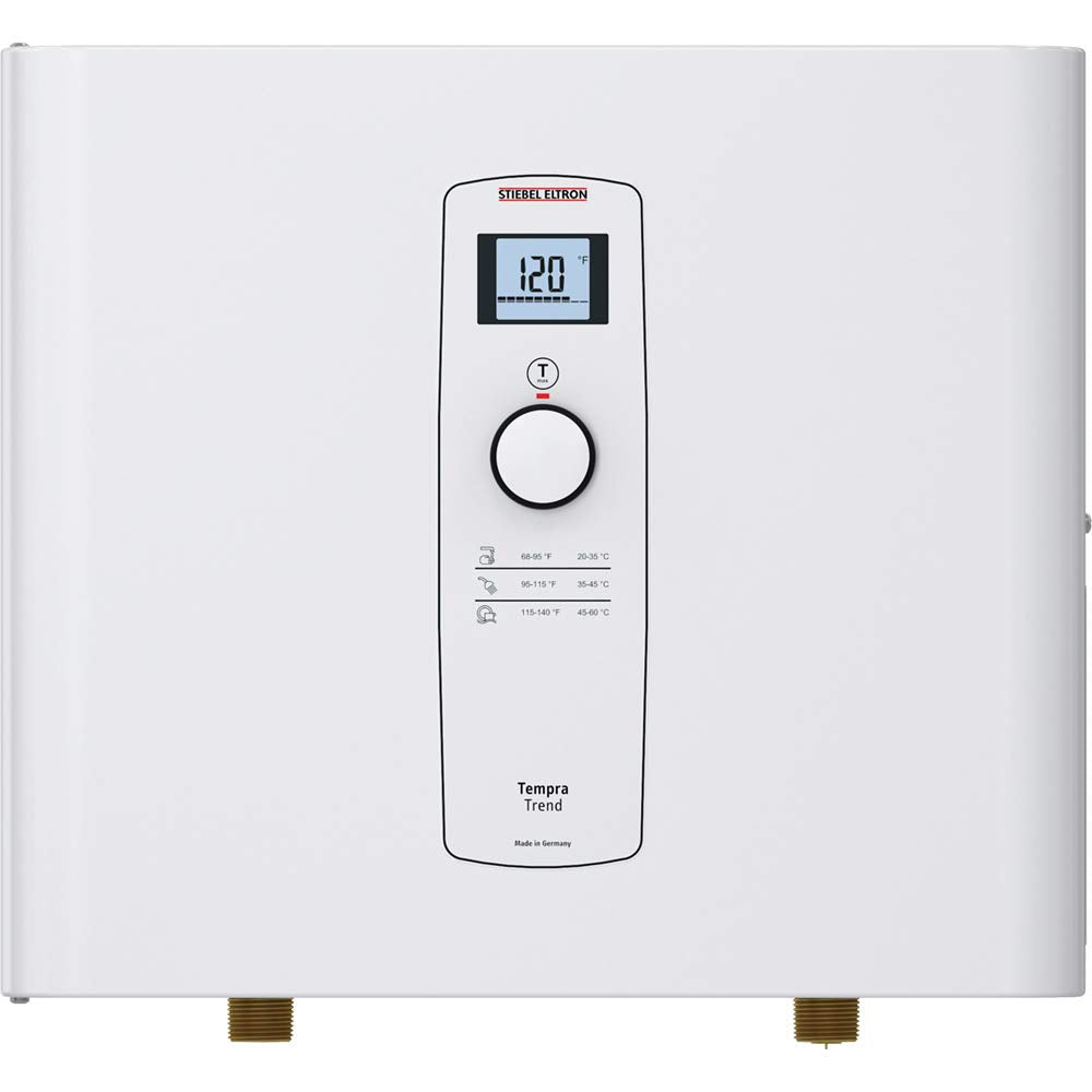Stiebel Eltron Tankless Water Heater - Tempra 12 Trend - Electric, On Demand Hot Water, Eco, White