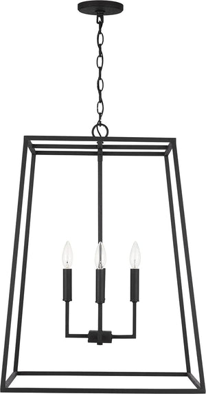Capital Lighting 337341BI Clint 4 Light Pendant Black Iron