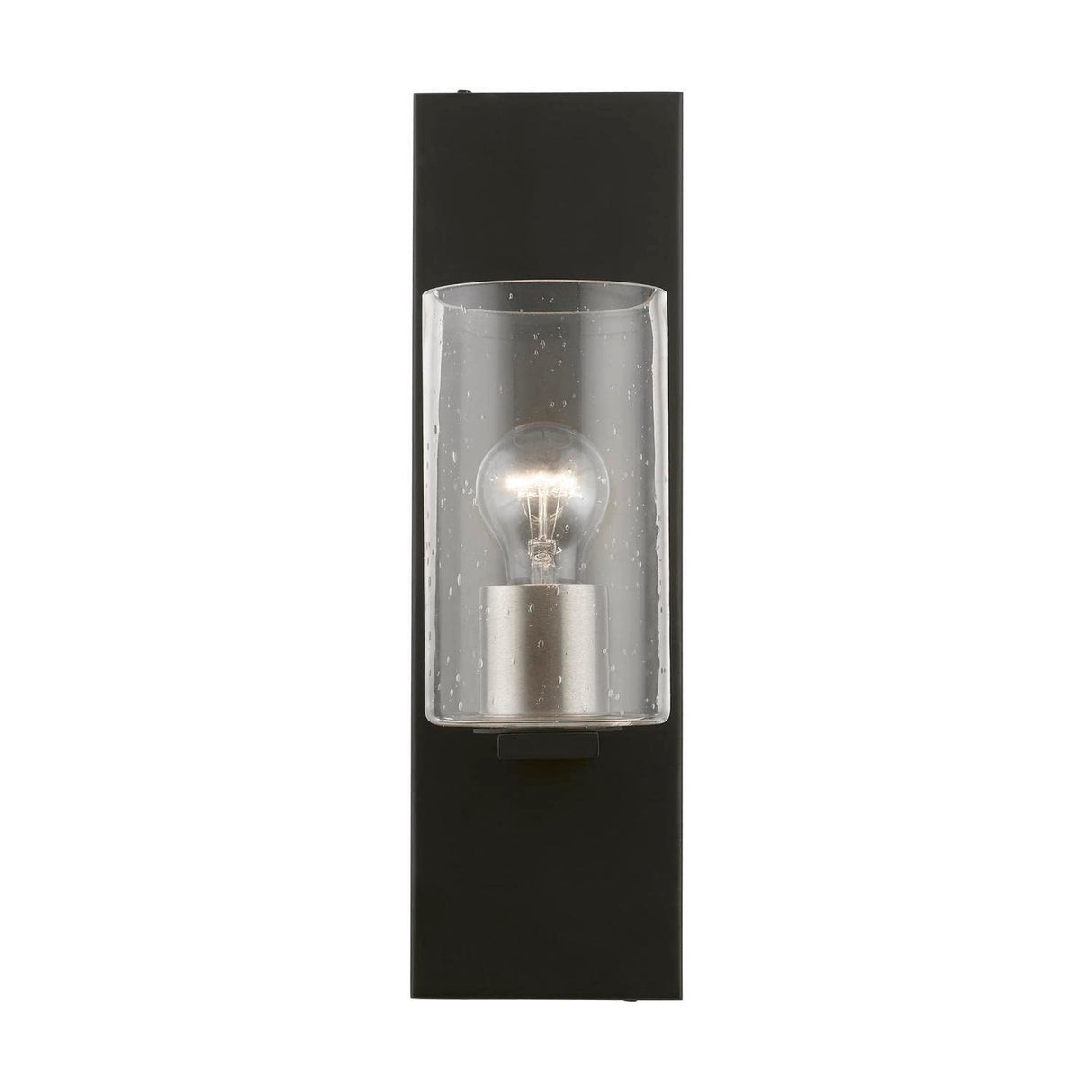 Zurich 1 Light Wall Sconce in Black with Brushed Nickel (18471-04)