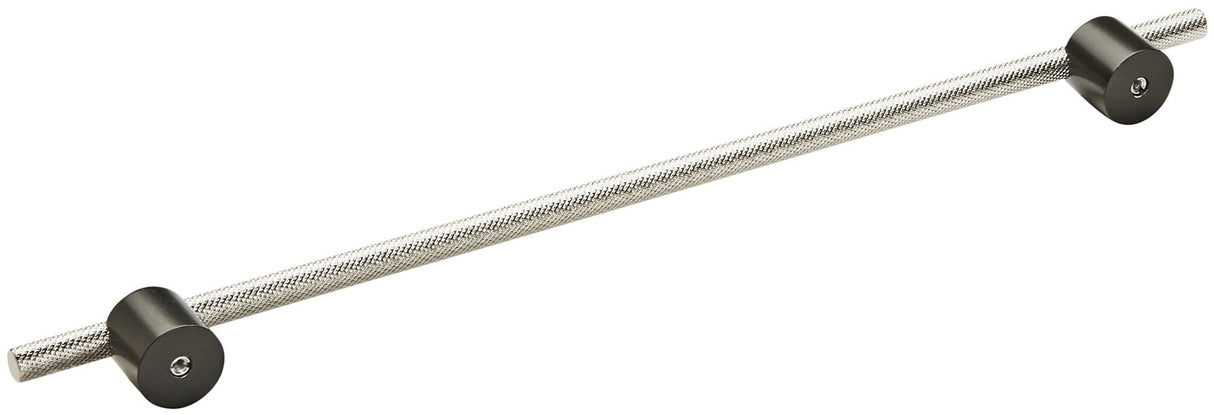 Amerock Cabinet Pull Matte Black/Silver Champagne 12-5/8 inch (320 mm) Center to Center Transcendent 1 Pack Drawer Pull Drawer Handle Cabinet Hardware