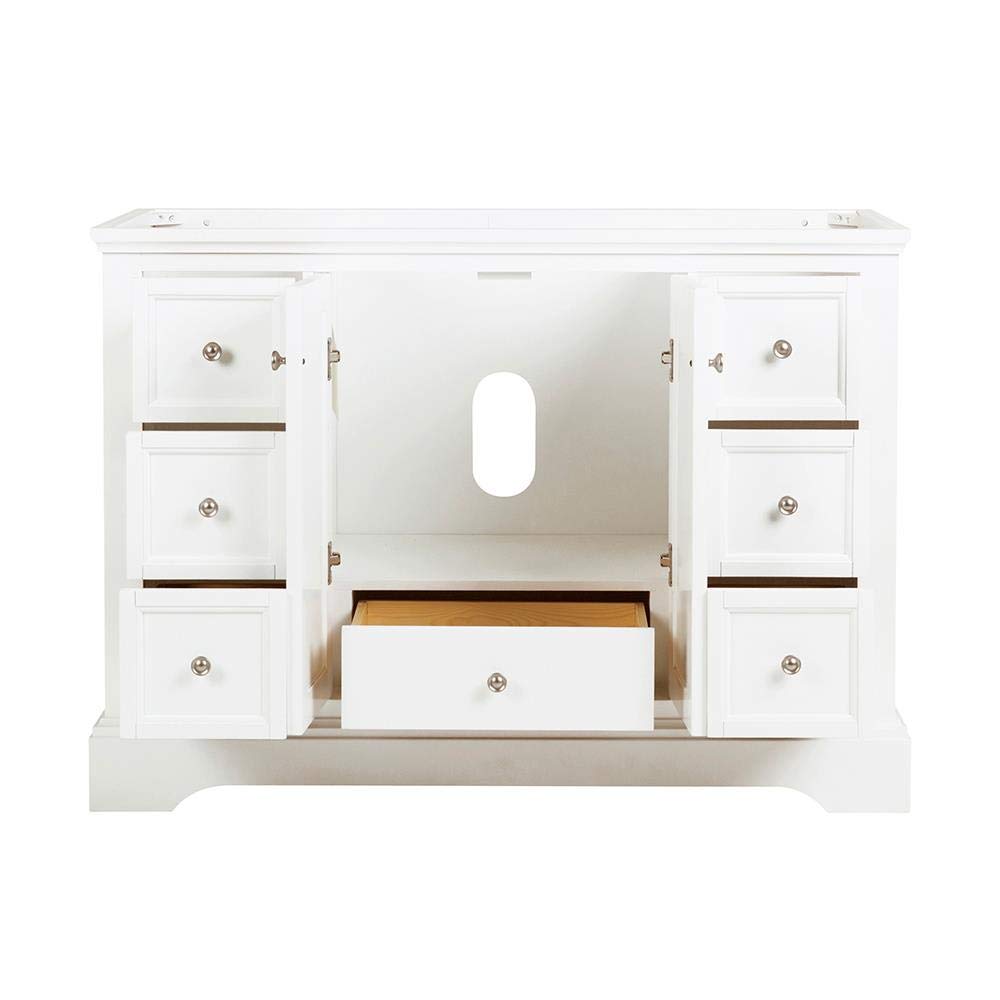 Fresca FCB2448WHM Fresca Windsor 48" Matte White Traditional Bathroom Cabinet