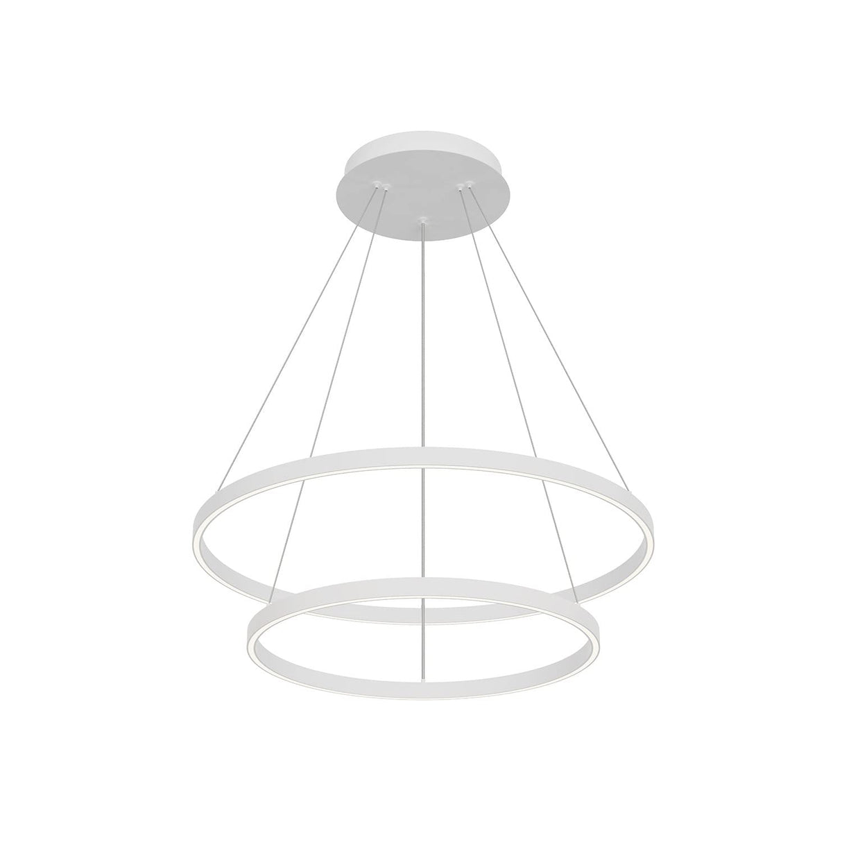 Kuzco CH87232-WH CERCHIO 2 LAYER 32" CHANDELIER WH TEXTURED DOWN ONLY 930 TRIAC 120 116W