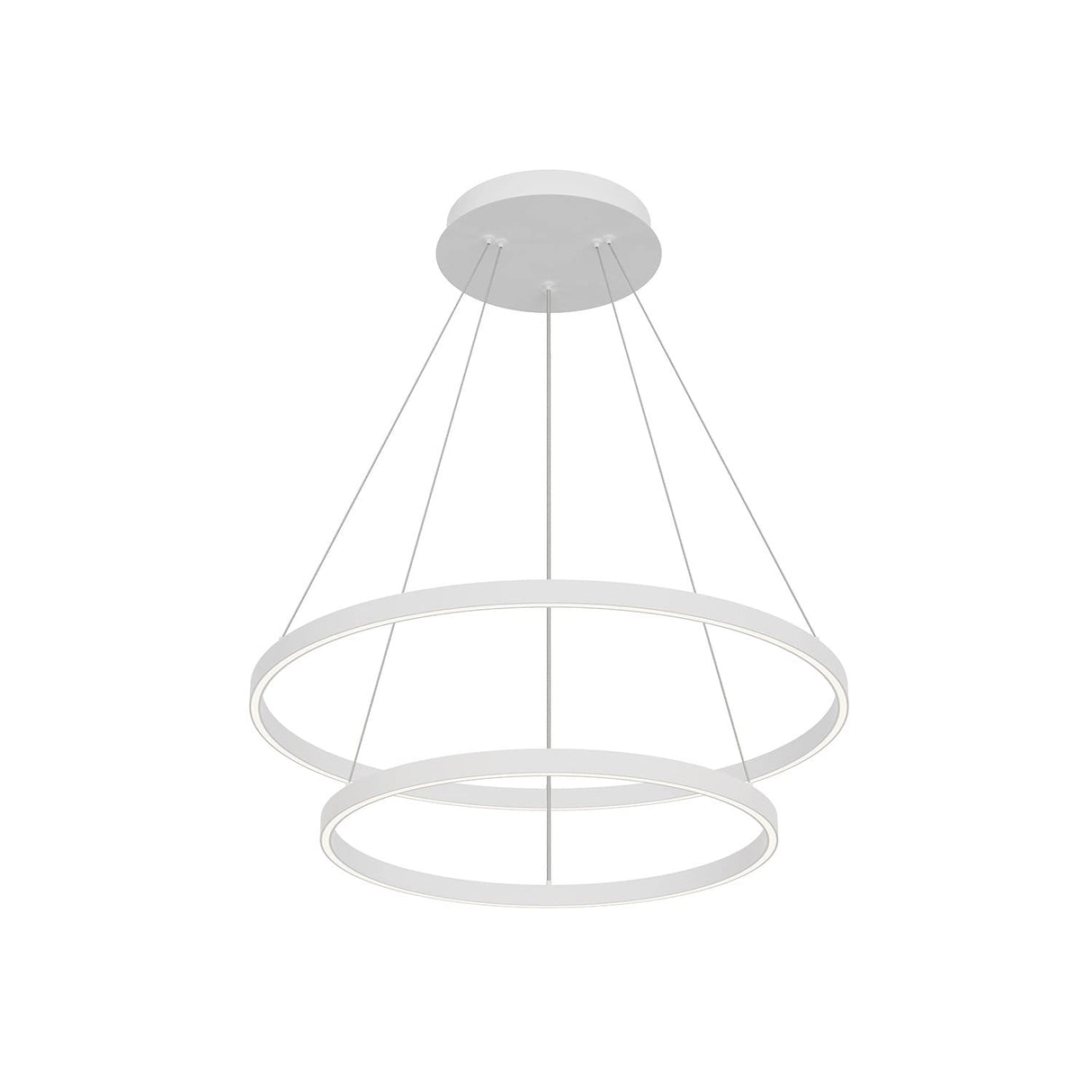 Kuzco CH87832-WH Cerchio 2 Layer 32" Chandelier WH Aluminum Extrusion Up Down 930 TRIAC 120 143W