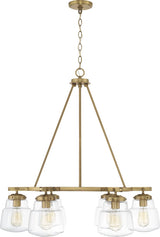 Capital Lighting 442761AD-518 Dillon 6 Light Chandelier Aged Brass