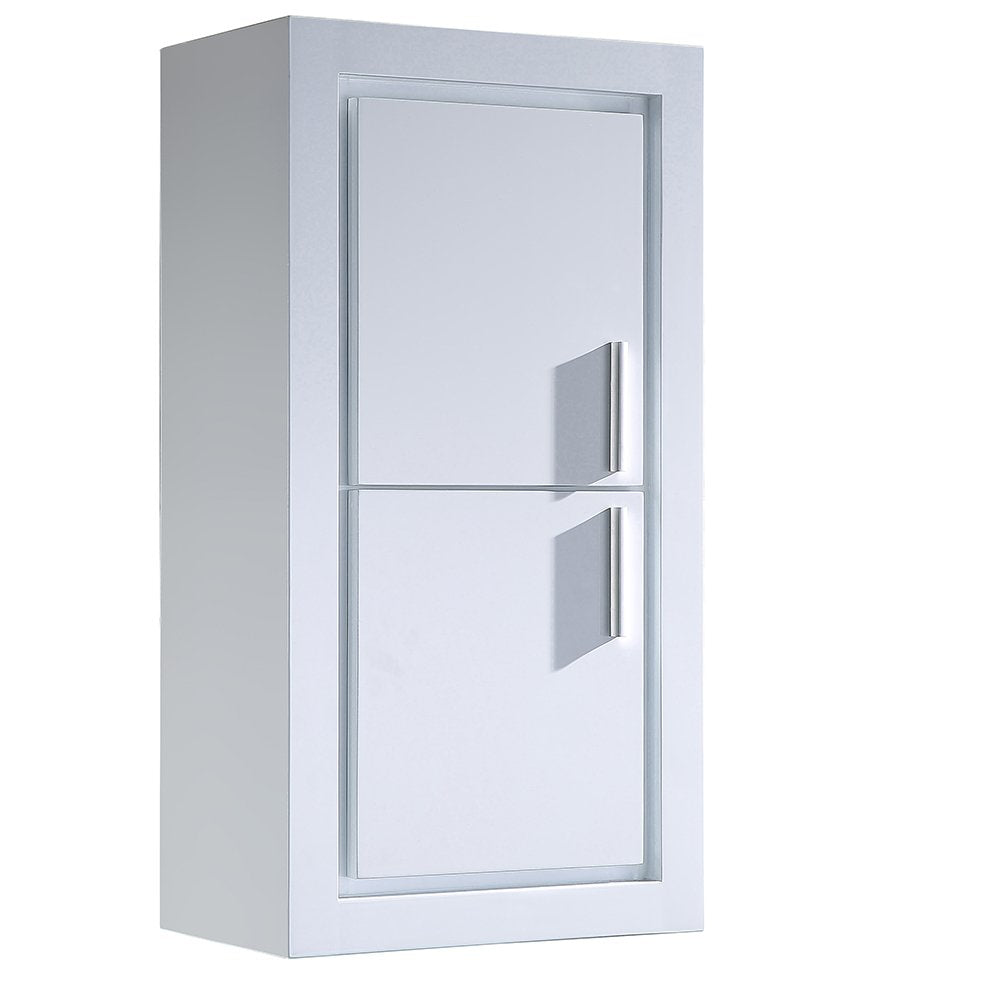 Fresca FST8140WH Fresca Allier White Bathroom Linen Side Cabinet w/ 2 Doors
