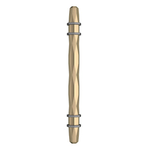 Amerock Cabinet Pull Golden Champagne/Black Chrome 5-1/16 inch (128 mm) Center-to-Center London 1 Pack Drawer Pull Drawer Handle Cabinet Hardware
