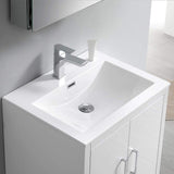 Fresca FVN9424WH Fresca Imperia 24" Glossy White Free Standing Modern Bathroom Vanity w/ Medicine Cabinet