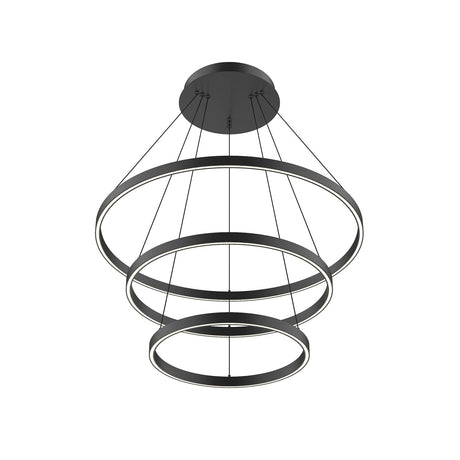 Kuzco CH87932-WH Cerchio 3 Layer 32" Chandelier WH Aluminum Extrusion Up Down 930 TRIAC 120 196W