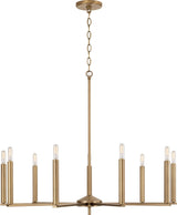 Capital Lighting 448691AD Portman 9 Light Chandelier Aged Brass