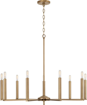 Capital Lighting 448691AD Portman 9 Light Chandelier Aged Brass